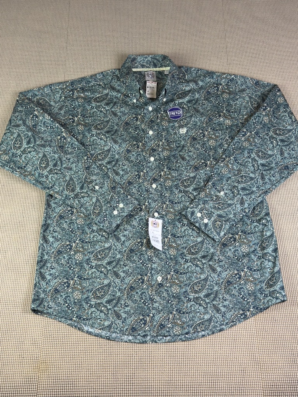 CINCH mens western long sleeve stretch shirt button down nwt size Medium